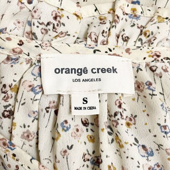 Orange Creek Maxi Dress Size Small Lavender Cream Prairie Floral Cottagecore - Picture 8 of 11